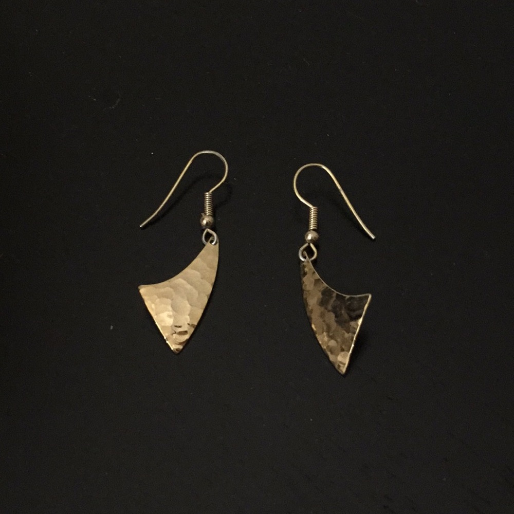 Vintage Gold Tone Dangle Earrings